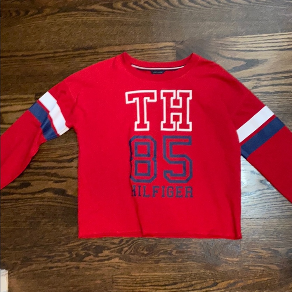 tommy hilfiger cropped shirt